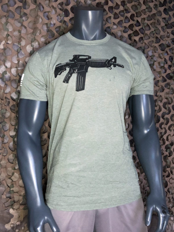 AR-15 T-Shirt with Sleeve Insignia - Image 2